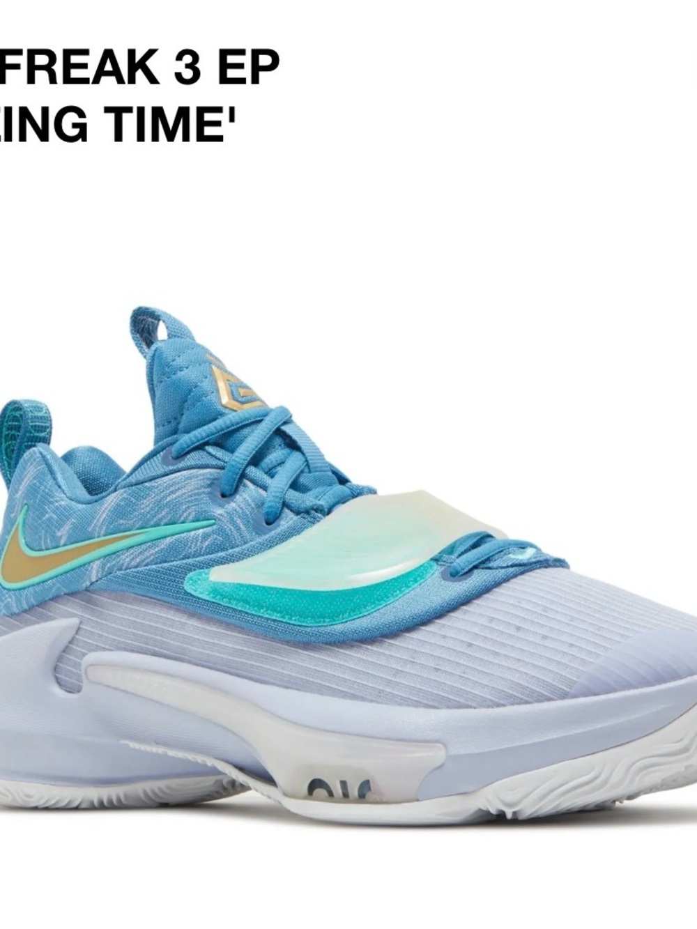 Men Athletic Shoes in Light Blue with Teal Accent